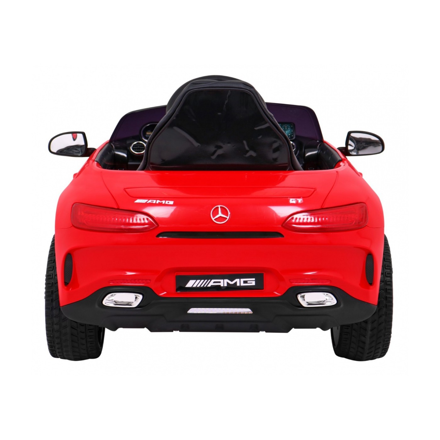 Dětská baterie Mercedes Benz GT červená + dálkové ovládání + pomalý start + MP3 LED