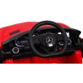 Dětská baterie Mercedes Benz GT červená + dálkové ovládání + pomalý start + MP3 LED