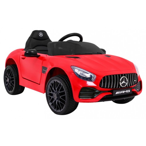 Dětská baterie Mercedes Benz GT červená + dálkové ovládání + pomalý start + MP3 LED