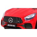 Dětská baterie Mercedes Benz GT červená + dálkové ovládání + pomalý start + MP3 LED