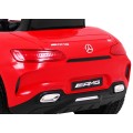 Dětská baterie Mercedes Benz GT červená + dálkové ovládání + pomalý start + MP3 LED