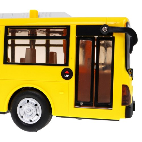 Interaktivní školní autobus pro děti 3+ žlutý + otevírání dveří + Zvuky Světla