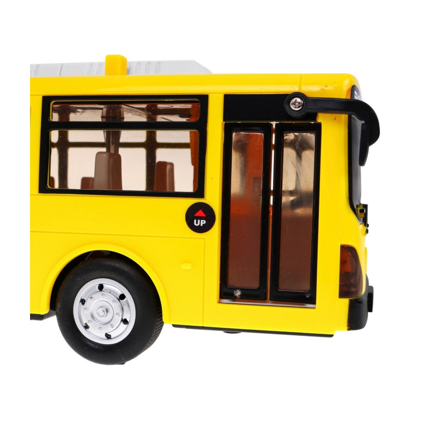 Interaktivní školní autobus pro děti 3+ žlutý + otevírání dveří + Zvuky Světla