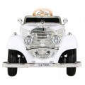 Mercedes Benz Retro 540A Dětská bílá + Rodičovský režim + Dálkové ovládání + Audio panel + LED
