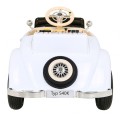Mercedes Benz Retro 540A Dětská bílá + Rodičovský režim + Dálkové ovládání + Audio panel + LED