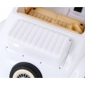Mercedes Benz Retro 540A Dětská bílá + Rodičovský režim + Dálkové ovládání + Audio panel + LED