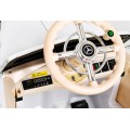 Mercedes Benz Retro 540A Dětská bílá + Rodičovský režim + Dálkové ovládání + Audio panel + LED
