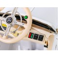 Mercedes Benz Retro 540A Dětská bílá + Rodičovský režim + Dálkové ovládání + Audio panel + LED