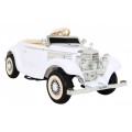Mercedes Benz Retro 540A Dětská bílá + Rodičovský režim + Dálkové ovládání + Audio panel + LED