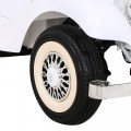 Mercedes Benz Retro 540A Dětská bílá + Rodičovský režim + Dálkové ovládání + Audio panel + LED