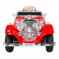 Mercedes Benz Retro 540A Dětská červená + Rodičovský režim + Dálkové ovládání + Audio panel + LED