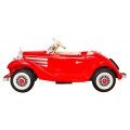 Mercedes Benz Retro 540A Dětská červená + Rodičovský režim + Dálkové ovládání + Audio panel + LED