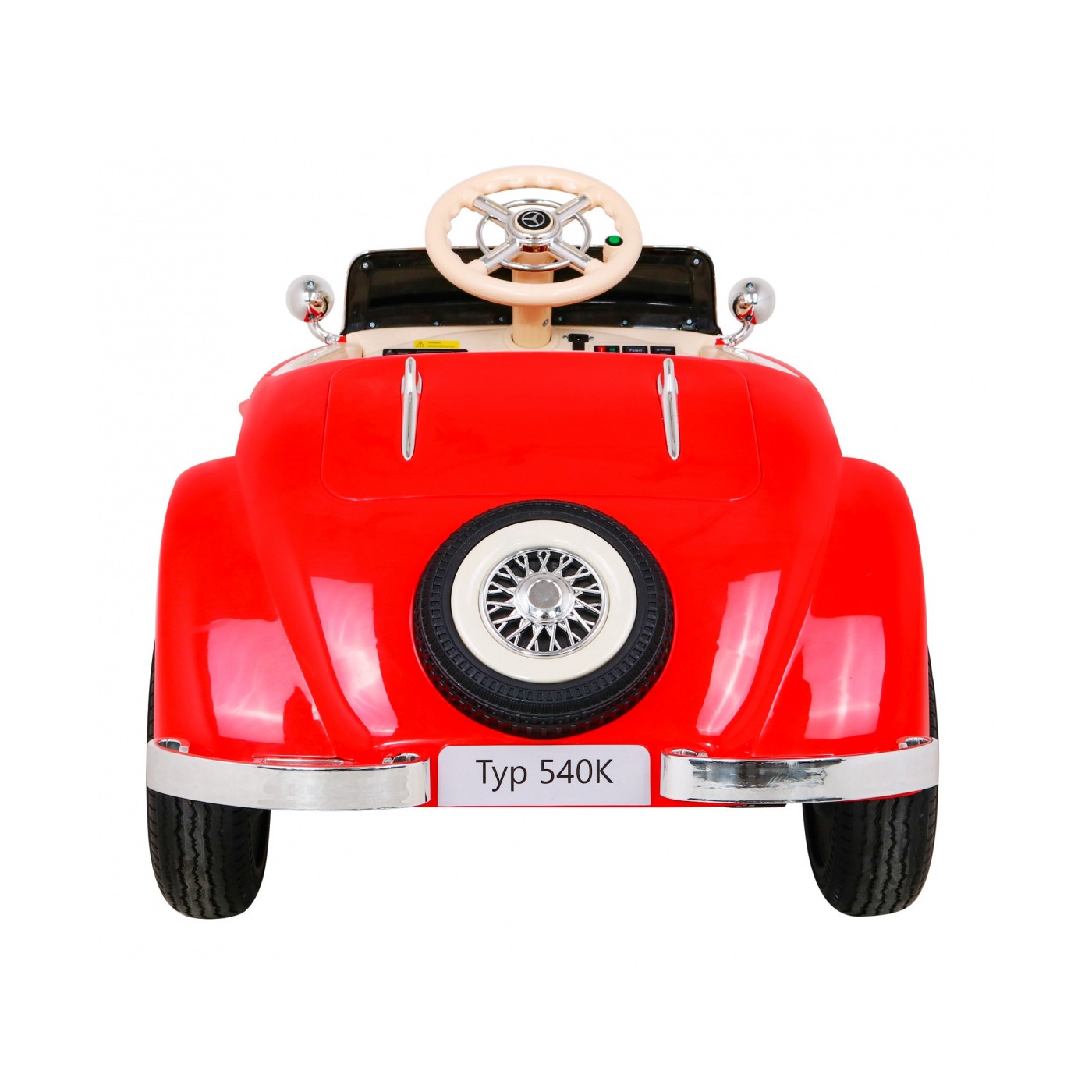 Mercedes Benz Retro 540A Dětská červená + Rodičovský režim + Dálkové ovládání + Audio panel + LED