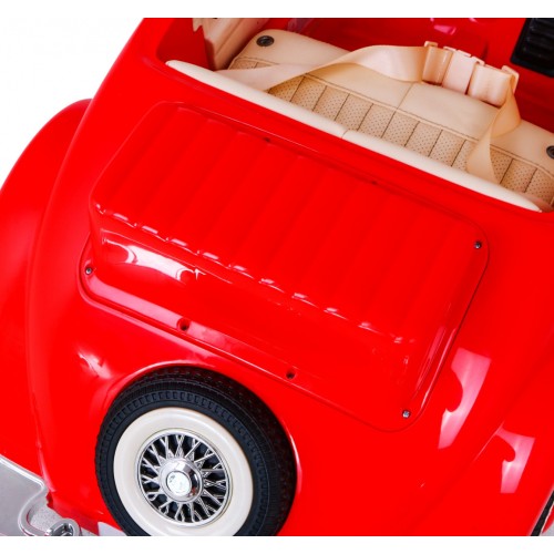 Mercedes Benz Retro 540A Dětská červená + Rodičovský režim + Dálkové ovládání + Audio panel + LED
