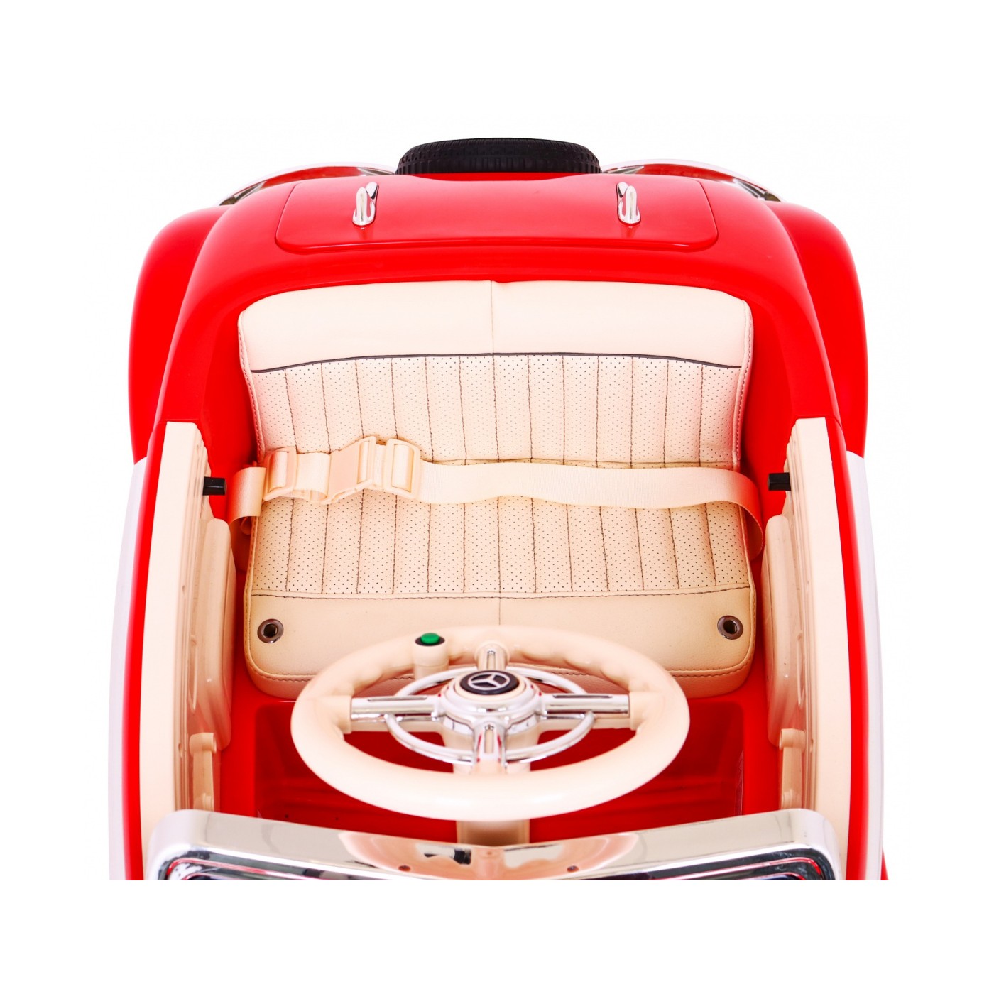 Mercedes Benz Retro 540A Dětská červená + Rodičovský režim + Dálkové ovládání + Audio panel + LED