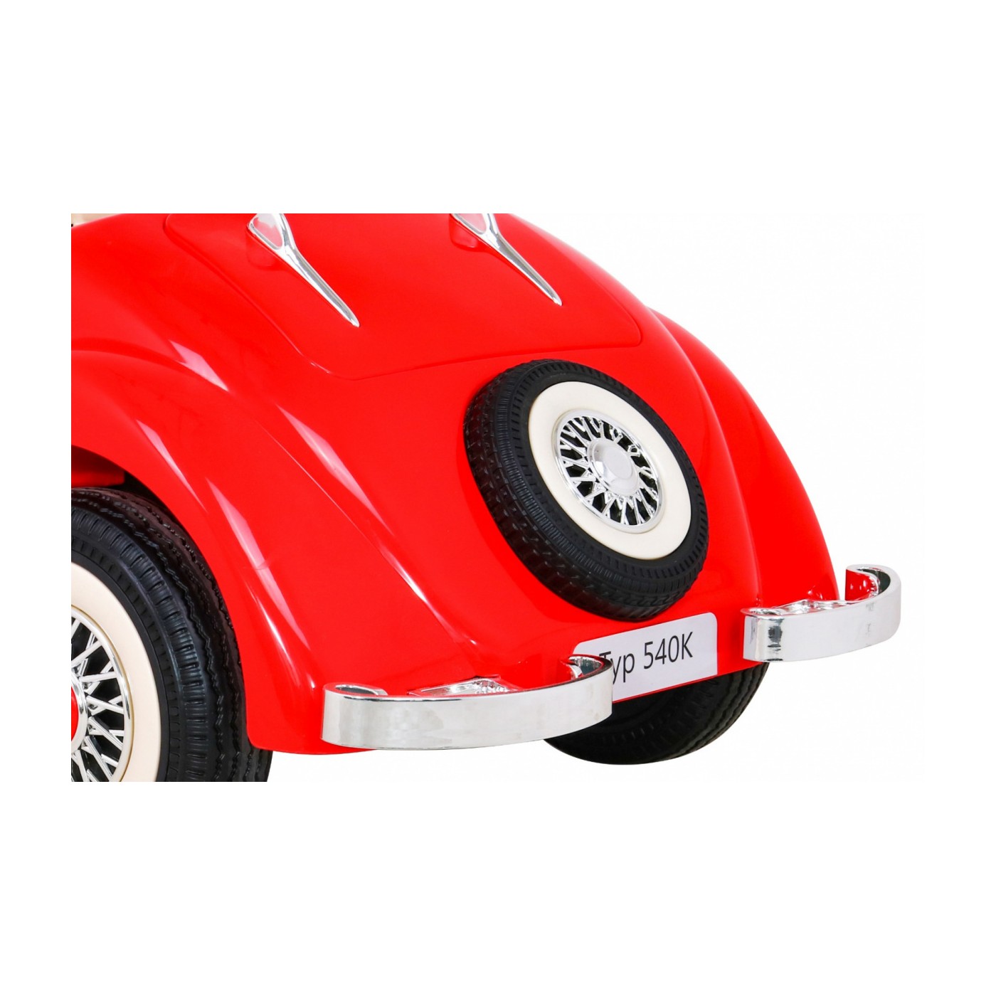 Mercedes Benz Retro 540A Dětská červená + Rodičovský režim + Dálkové ovládání + Audio panel + LED