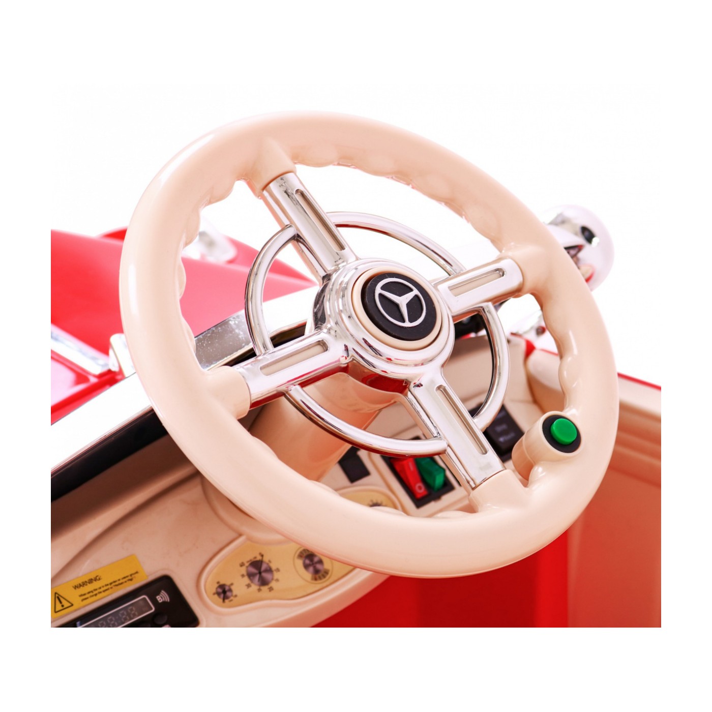 Mercedes Benz Retro 540A Dětská červená + Rodičovský režim + Dálkové ovládání + Audio panel + LED