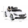 Mercedes Benz SLC300 Dětská baterie do auta Bílá MP3 zvuková světla Dálkové ovládání Pomalý start