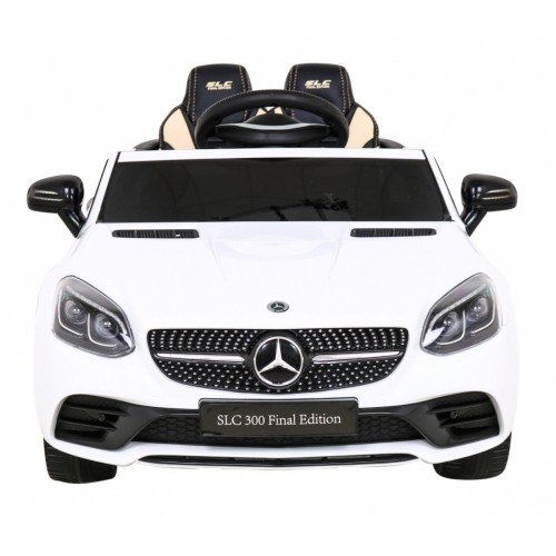 Mercedes Benz SLC300 Dětská baterie do auta Bílá MP3 zvuková světla Dálkové ovládání Pomalý start