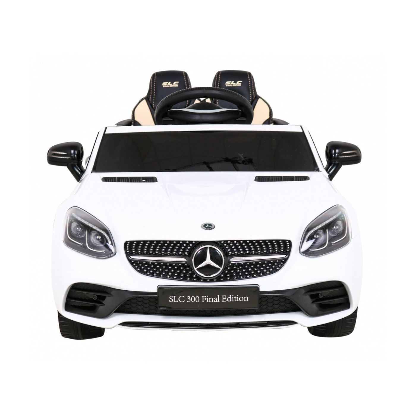 Mercedes Benz SLC300 Dětská baterie do auta Bílá MP3 zvuková světla Dálkové ovládání Pomalý start