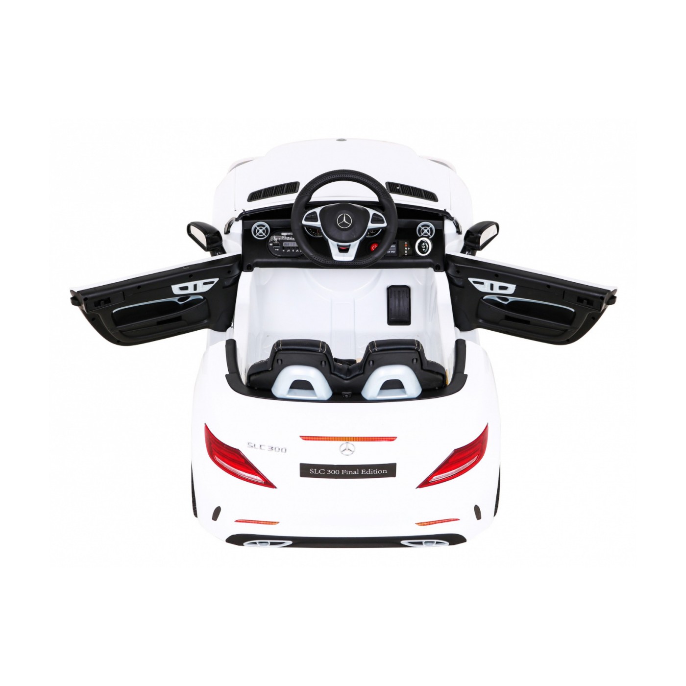 Mercedes Benz SLC300 Dětská baterie do auta Bílá MP3 zvuková světla Dálkové ovládání Pomalý start