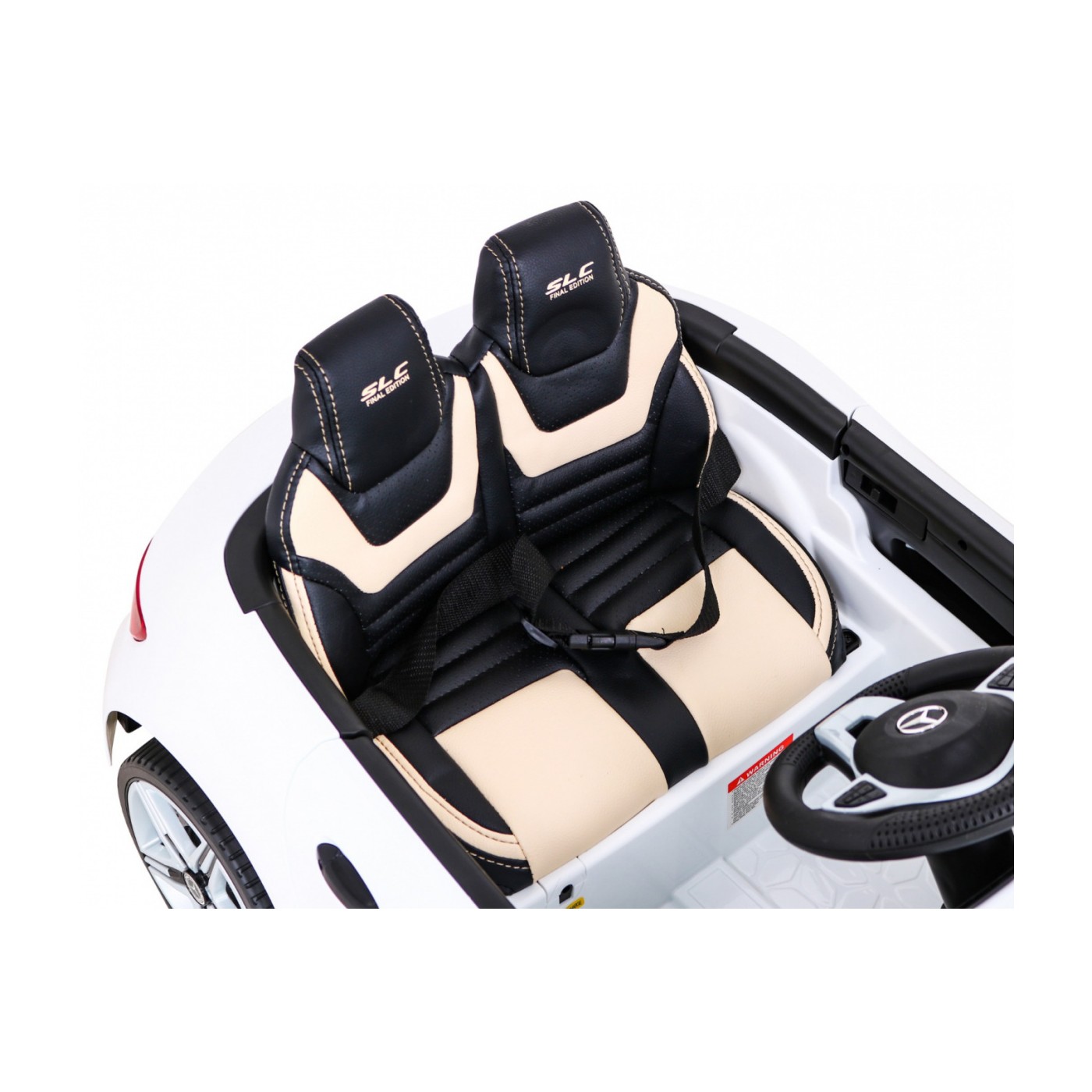 Mercedes Benz SLC300 Dětská baterie do auta Bílá MP3 zvuková světla Dálkové ovládání Pomalý start
