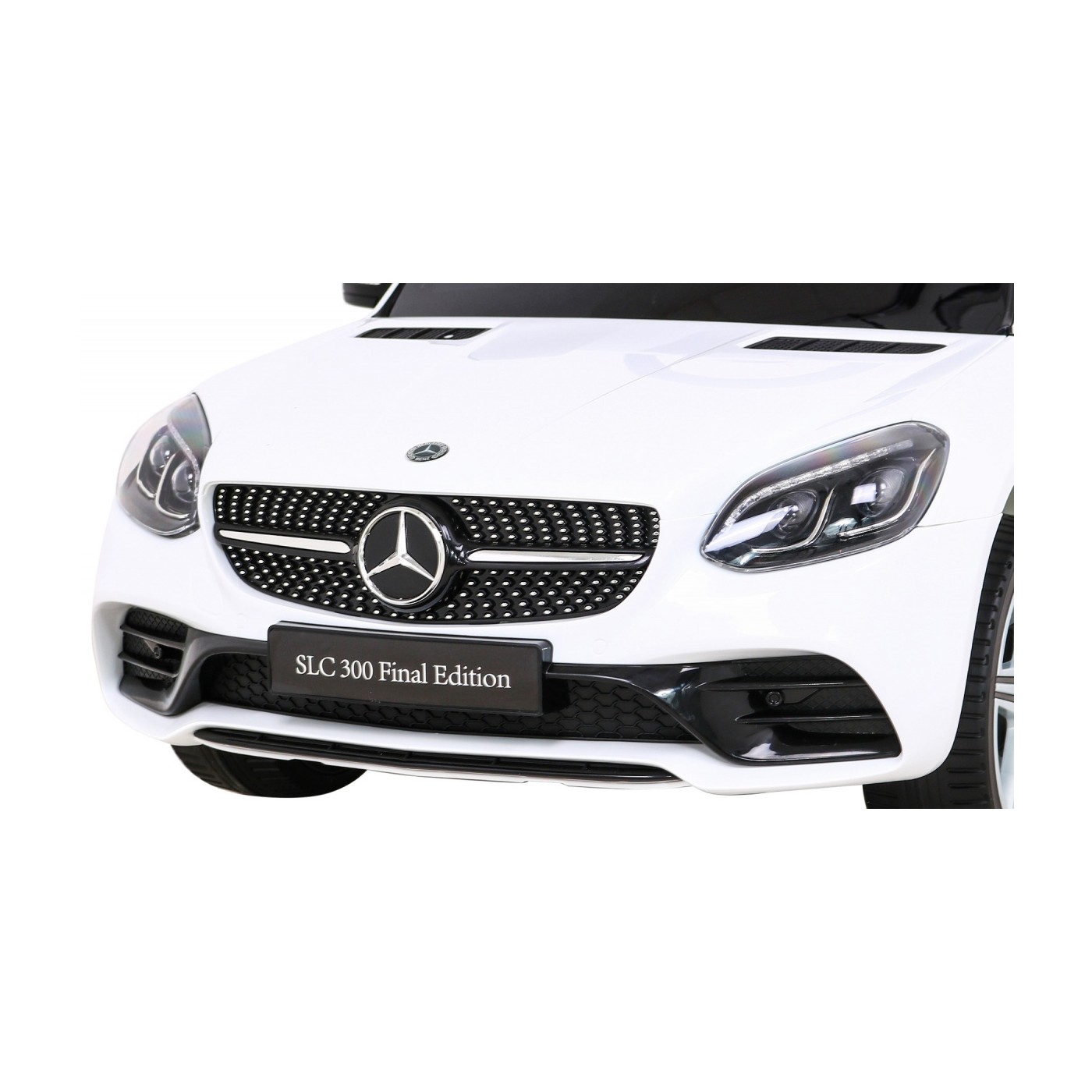 Mercedes Benz SLC300 Dětská baterie do auta Bílá MP3 zvuková světla Dálkové ovládání Pomalý start