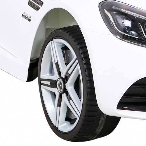 Mercedes Benz SLC300 Dětská baterie do auta Bílá MP3 zvuková světla Dálkové ovládání Pomalý start