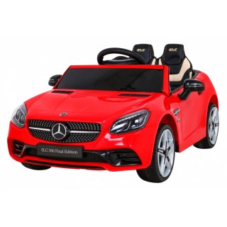 Mercedes Benz SLC300 Dětská baterie Auto Červená MP3 Zvukové světla Dálkové ovládání Pomalý start
