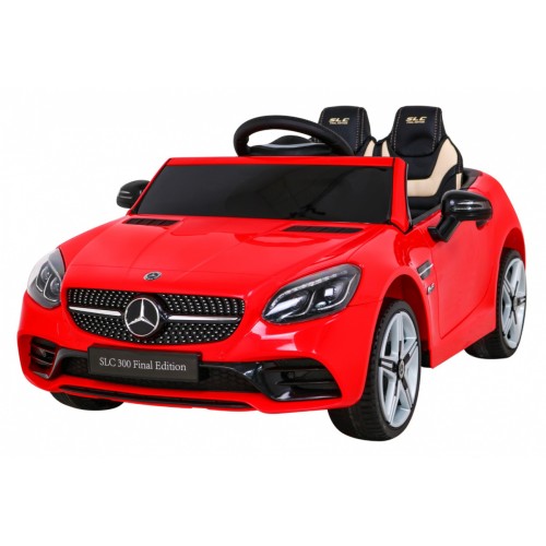Mercedes Benz SLC300 Dětská baterie Auto Červená MP3 Zvukové světla Dálkové ovládání Pomalý start