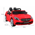 Mercedes Benz SLC300 Dětská baterie Auto Červená MP3 Zvukové světla Dálkové ovládání Pomalý start
