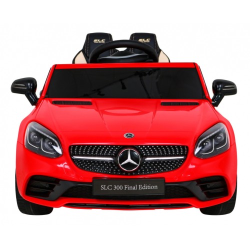Mercedes Benz SLC300 Dětská baterie Auto Červená MP3 Zvukové světla Dálkové ovládání Pomalý start