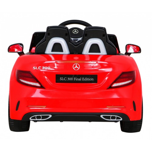 Mercedes Benz SLC300 Dětská baterie Auto Červená MP3 Zvukové světla Dálkové ovládání Pomalý start