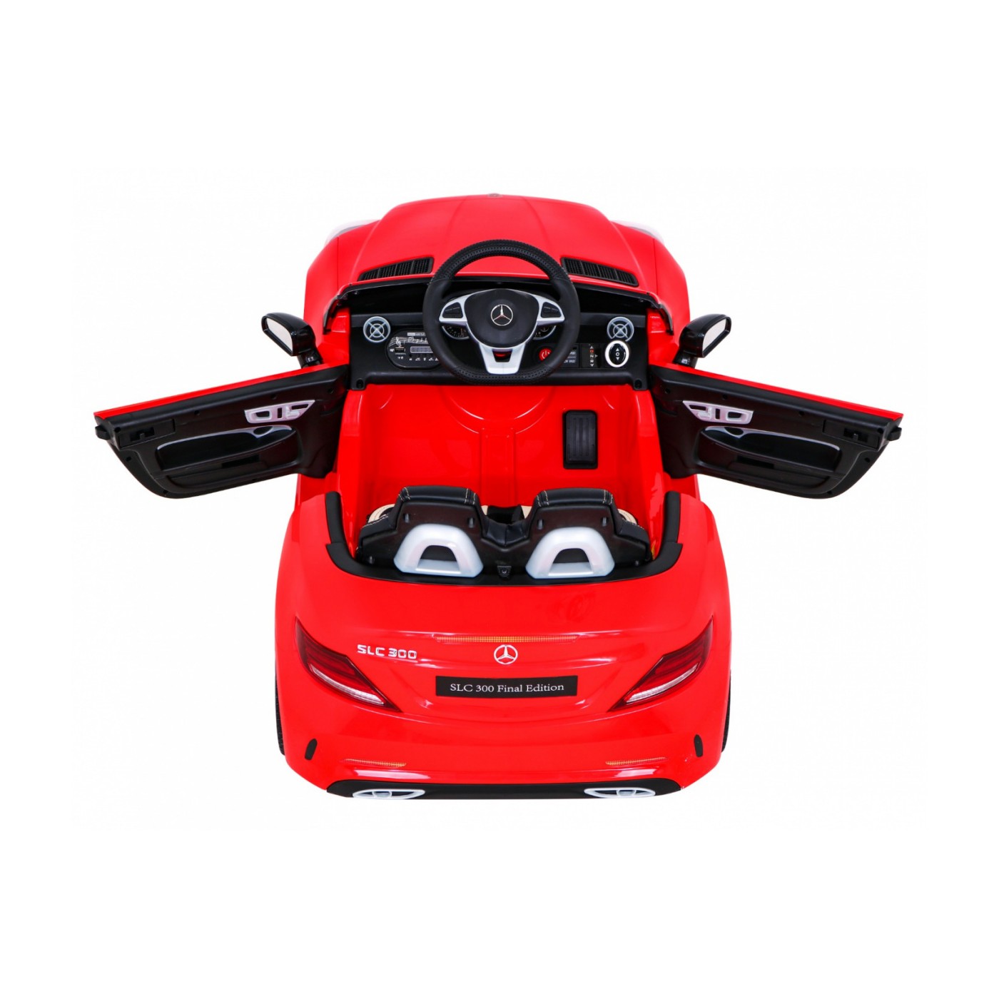 Mercedes Benz SLC300 Dětská baterie Auto Červená MP3 Zvukové světla Dálkové ovládání Pomalý start