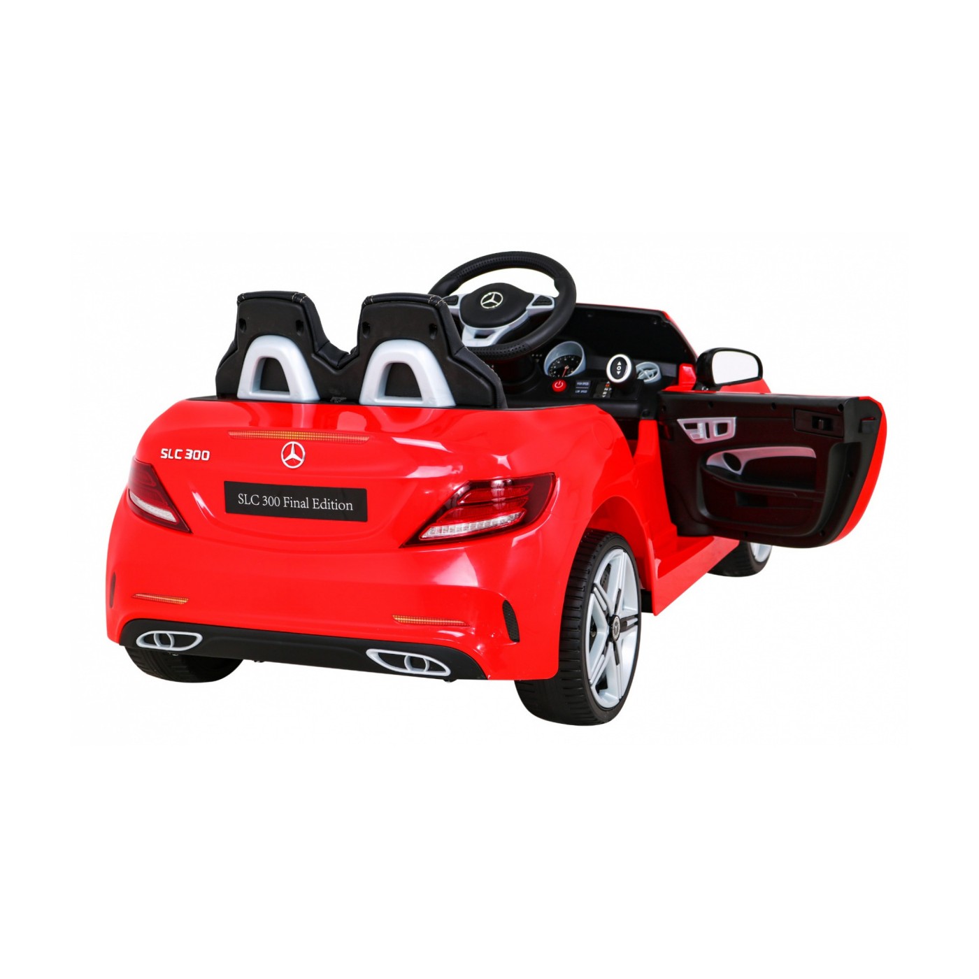 Mercedes Benz SLC300 Dětská baterie Auto Červená MP3 Zvukové světla Dálkové ovládání Pomalý start