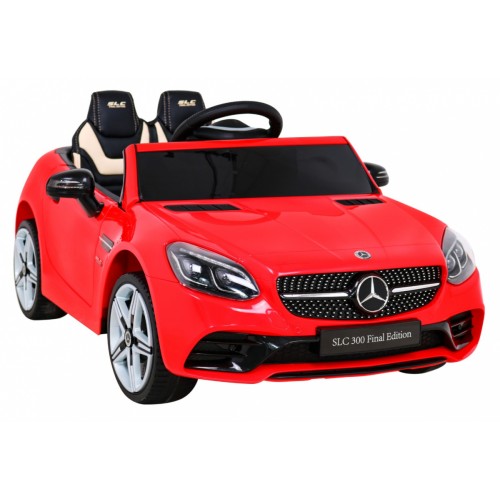 Mercedes Benz SLC300 Dětská baterie Auto Červená MP3 Zvukové světla Dálkové ovládání Pomalý start