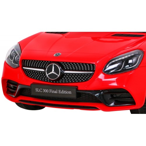 Mercedes Benz SLC300 Dětská baterie Auto Červená MP3 Zvukové světla Dálkové ovládání Pomalý start