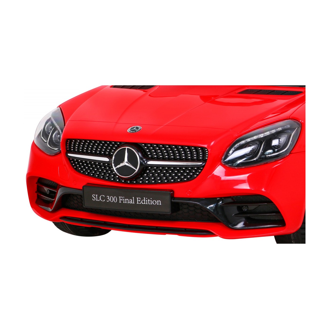 Mercedes Benz SLC300 Dětská baterie Auto Červená MP3 Zvukové světla Dálkové ovládání Pomalý start
