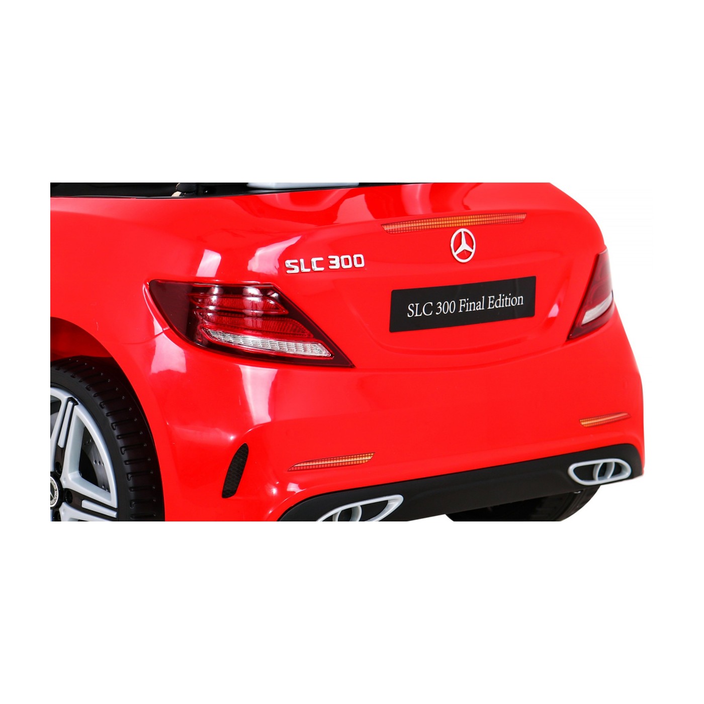 Mercedes Benz SLC300 Dětská baterie Auto Červená MP3 Zvukové světla Dálkové ovládání Pomalý start