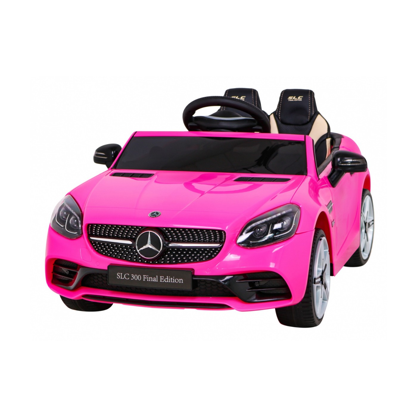 Mercedes Benz SLC300 Dětská baterie Auto Růžový zvuk Světla MP3 Dálkové ovládání Pomalý start
