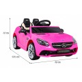 Mercedes Benz SLC300 Dětská baterie Auto Růžový zvuk Světla MP3 Dálkové ovládání Pomalý start