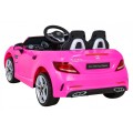 Mercedes Benz SLC300 Dětská baterie Auto Růžový zvuk Světla MP3 Dálkové ovládání Pomalý start