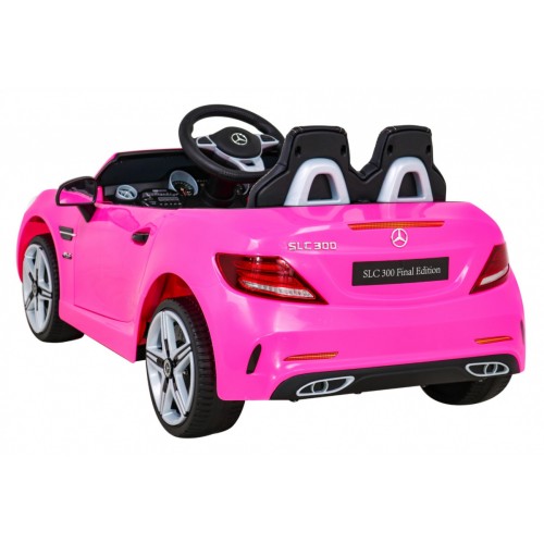 Mercedes Benz SLC300 Dětská baterie Auto Růžový zvuk Světla MP3 Dálkové ovládání Pomalý start