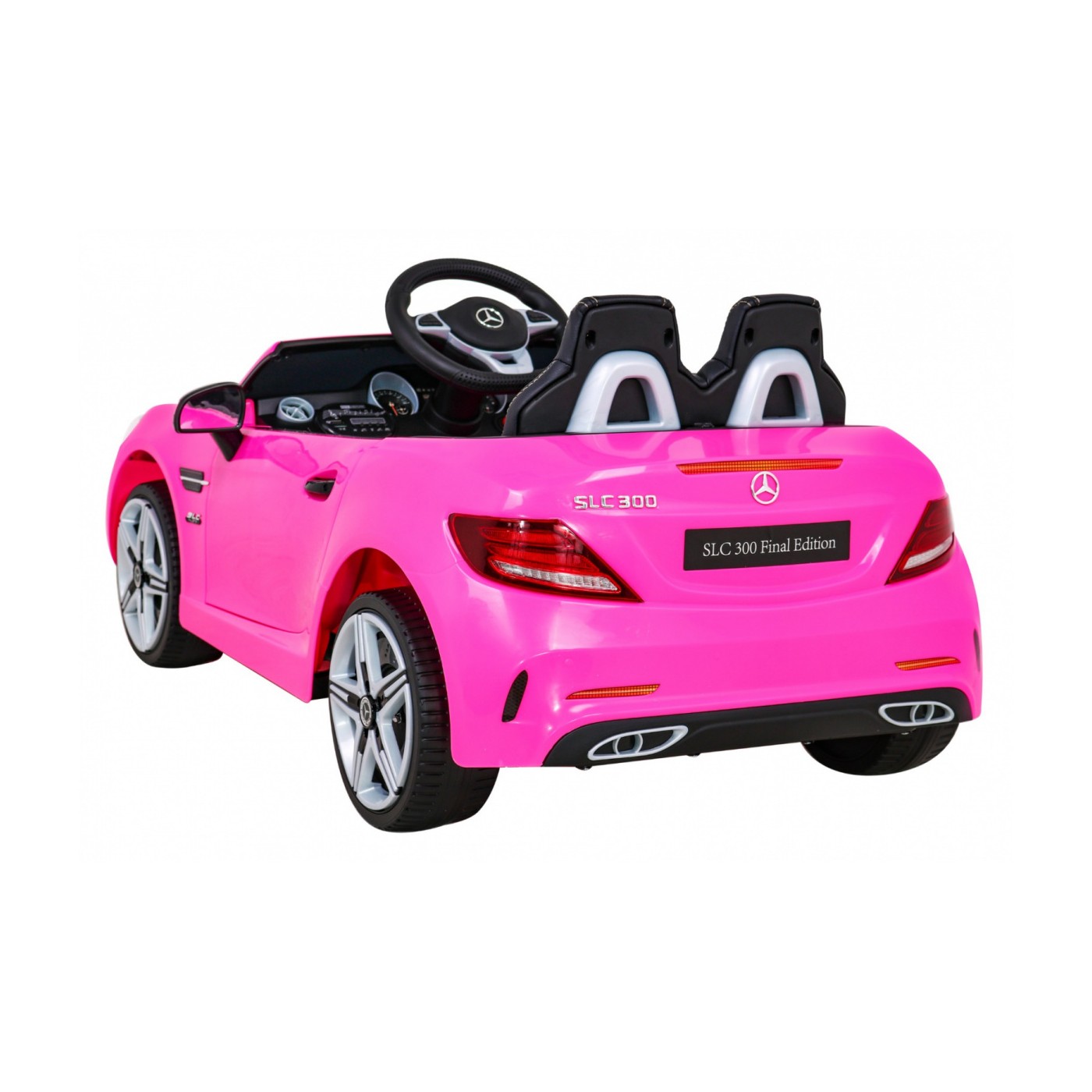 Mercedes Benz SLC300 Dětská baterie Auto Růžový zvuk Světla MP3 Dálkové ovládání Pomalý start