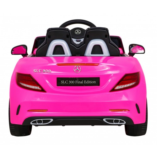 Mercedes Benz SLC300 Dětská baterie Auto Růžový zvuk Světla MP3 Dálkové ovládání Pomalý start