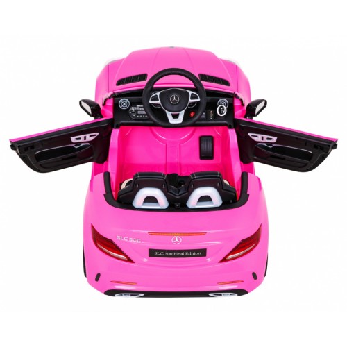 Mercedes Benz SLC300 Dětská baterie Auto Růžový zvuk Světla MP3 Dálkové ovládání Pomalý start