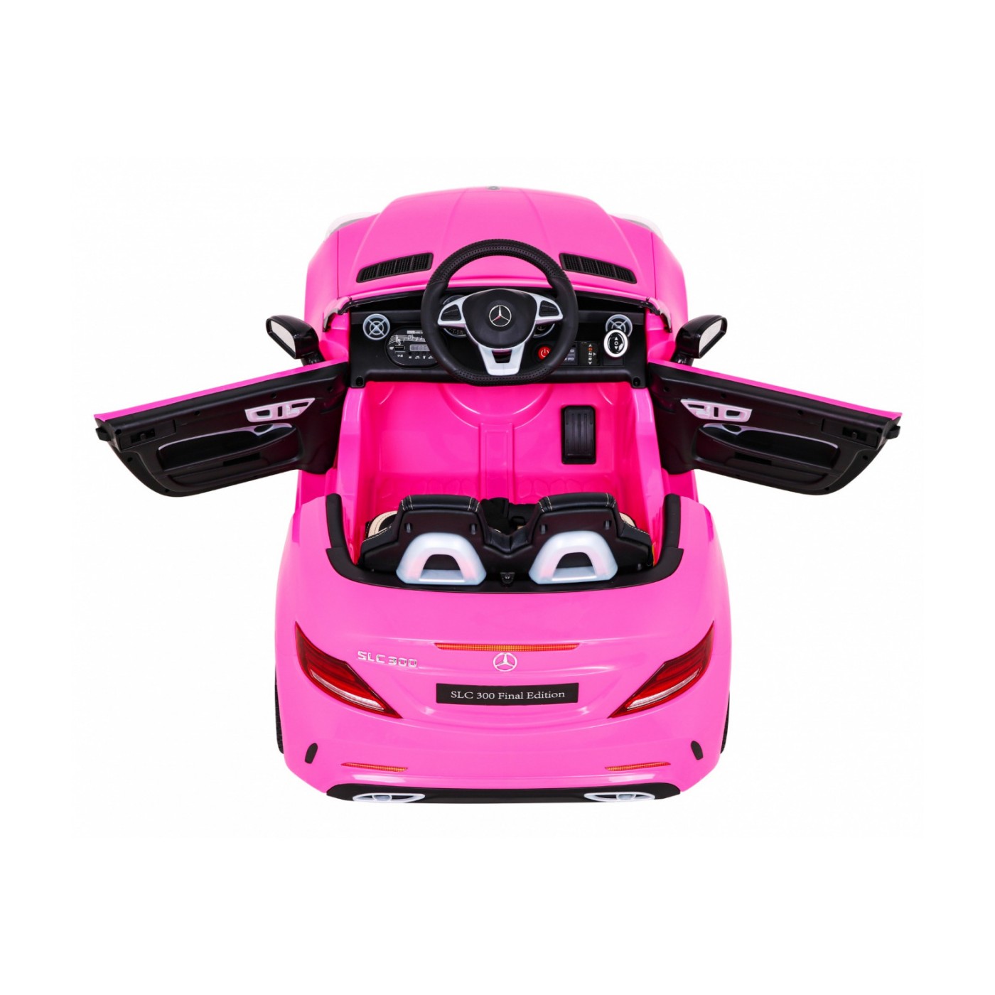 Mercedes Benz SLC300 Dětská baterie Auto Růžový zvuk Světla MP3 Dálkové ovládání Pomalý start