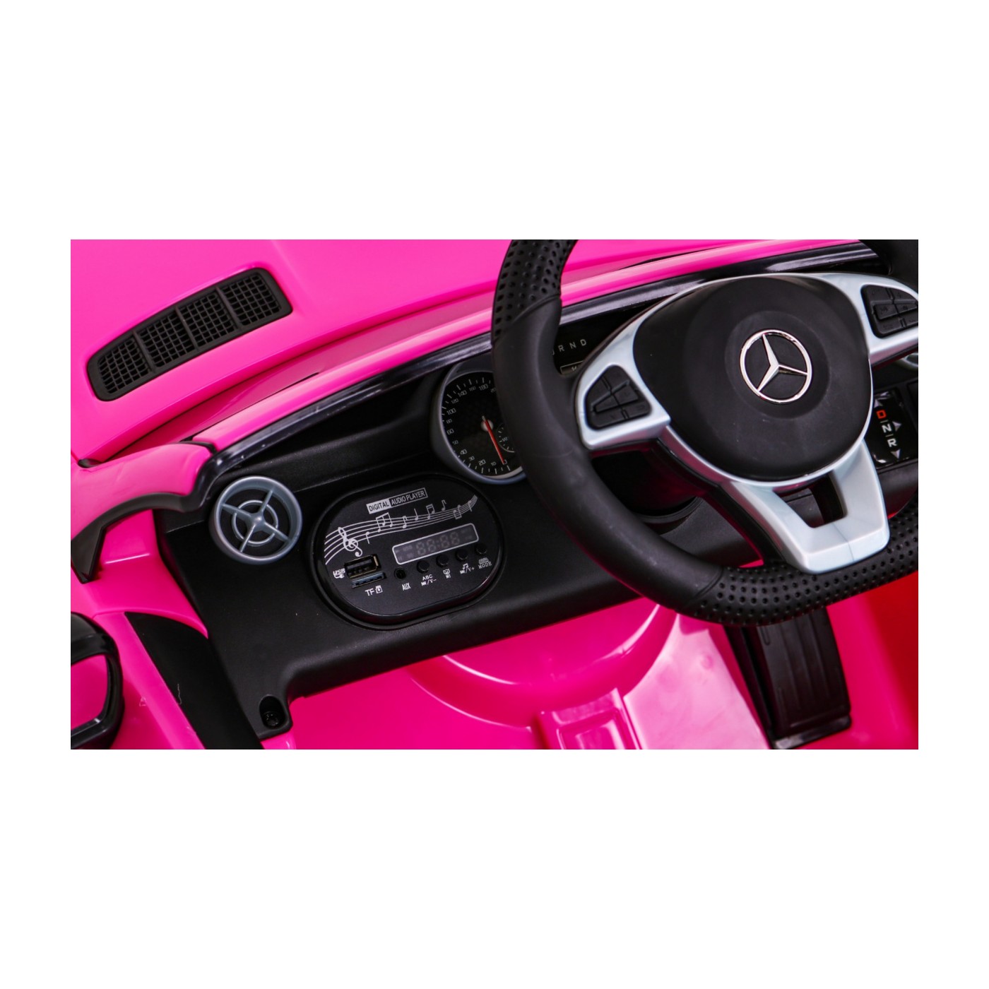 Mercedes Benz SLC300 Dětská baterie Auto Růžový zvuk Světla MP3 Dálkové ovládání Pomalý start