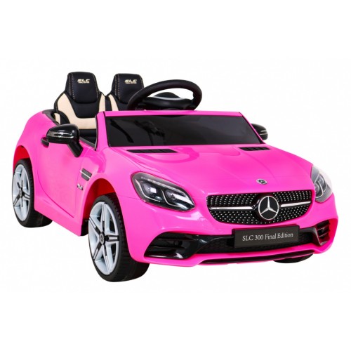 Mercedes Benz SLC300 Dětská baterie Auto Růžový zvuk Světla MP3 Dálkové ovládání Pomalý start