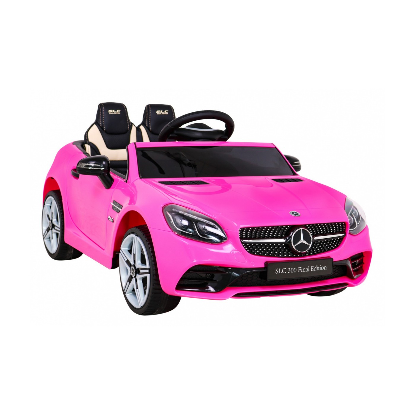 Mercedes Benz SLC300 Dětská baterie Auto Růžový zvuk Světla MP3 Dálkové ovládání Pomalý start